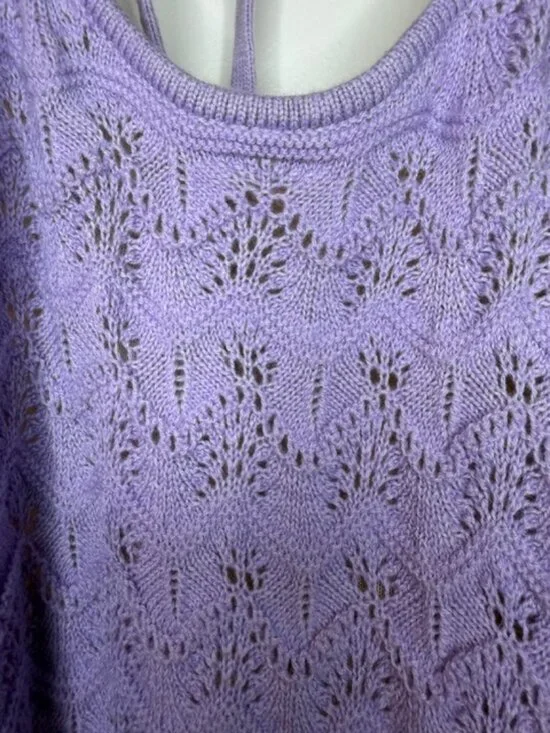 Alice + Olivia Jone lavender midi crochet halter dress, size XL, like new - Picture 7 of 7